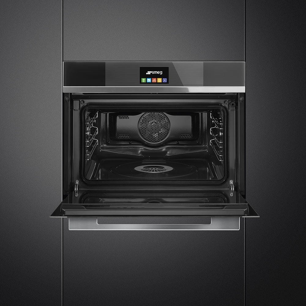 Smeg SF4104VCN 45cm High Compact Linea Steam Combination Oven - BLACK ...