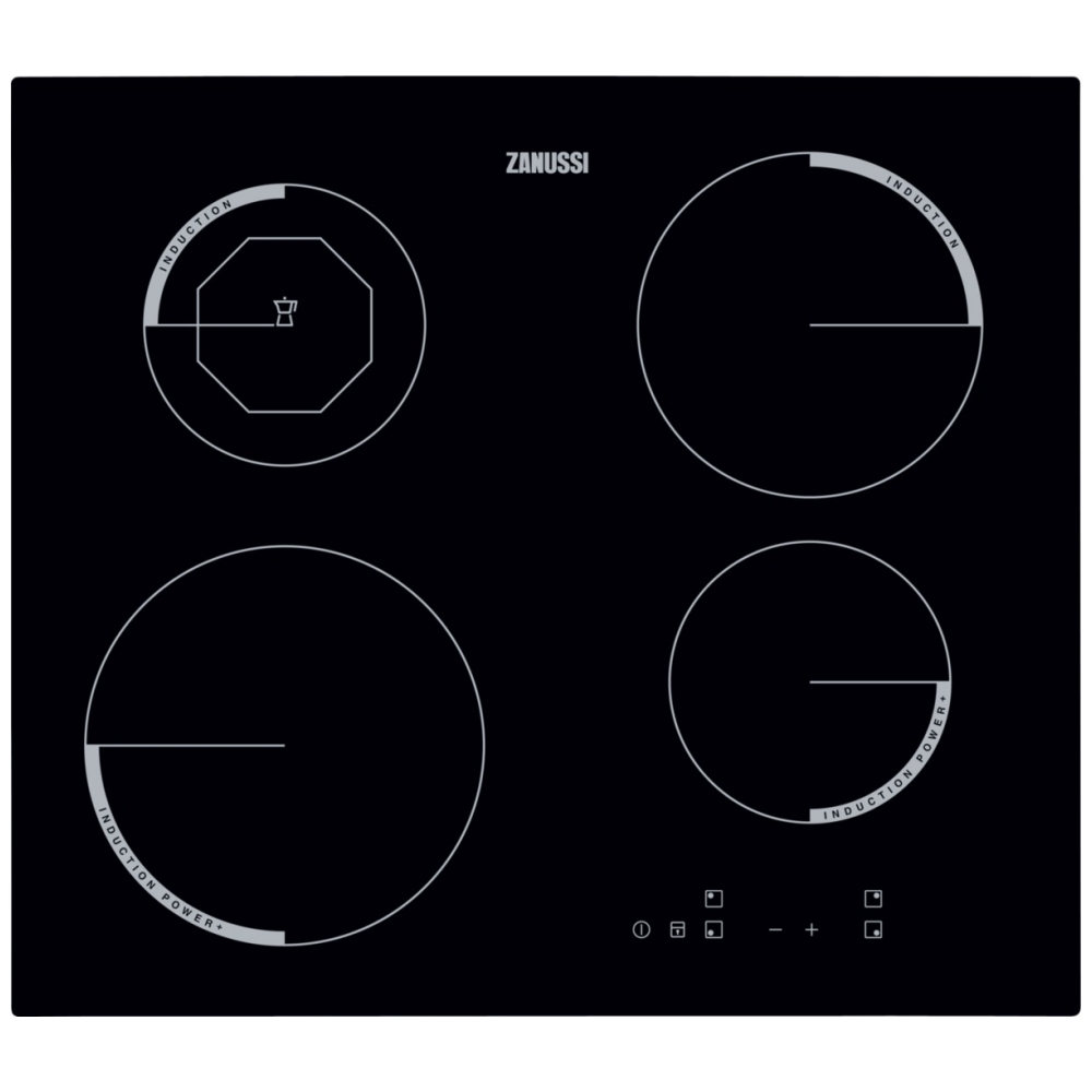 Zanussi Zei6840fba 59cm Induction Hob 13 Amp Black Appliance City