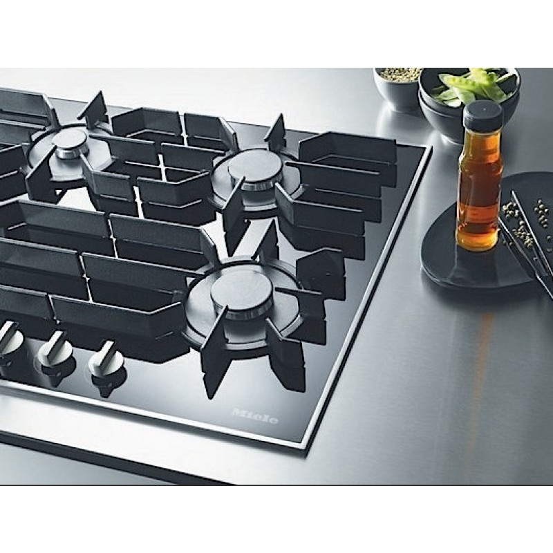 Miele Km3054 1 94cm Five Zone Gas On Glass Hob Stainless Steel