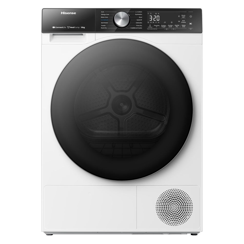 Hisense DH5S102BW 10kg 5S Series Heat Pump Condenser Tumble Dryer - WHITE