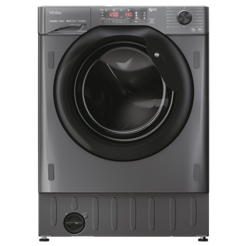 Haier HWQ90B416FWBR 9kg Integrated Series 4 Washing Machine 1600rpm - GRAPHITE