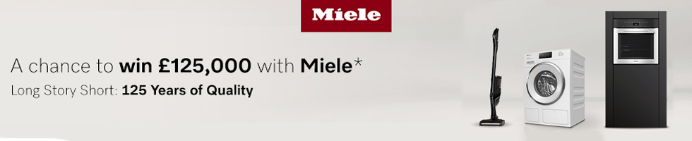 Be in with a chance to win £125,000 between 01/05/2024 – 30/04/2025 when purchasing a Miele appliance.