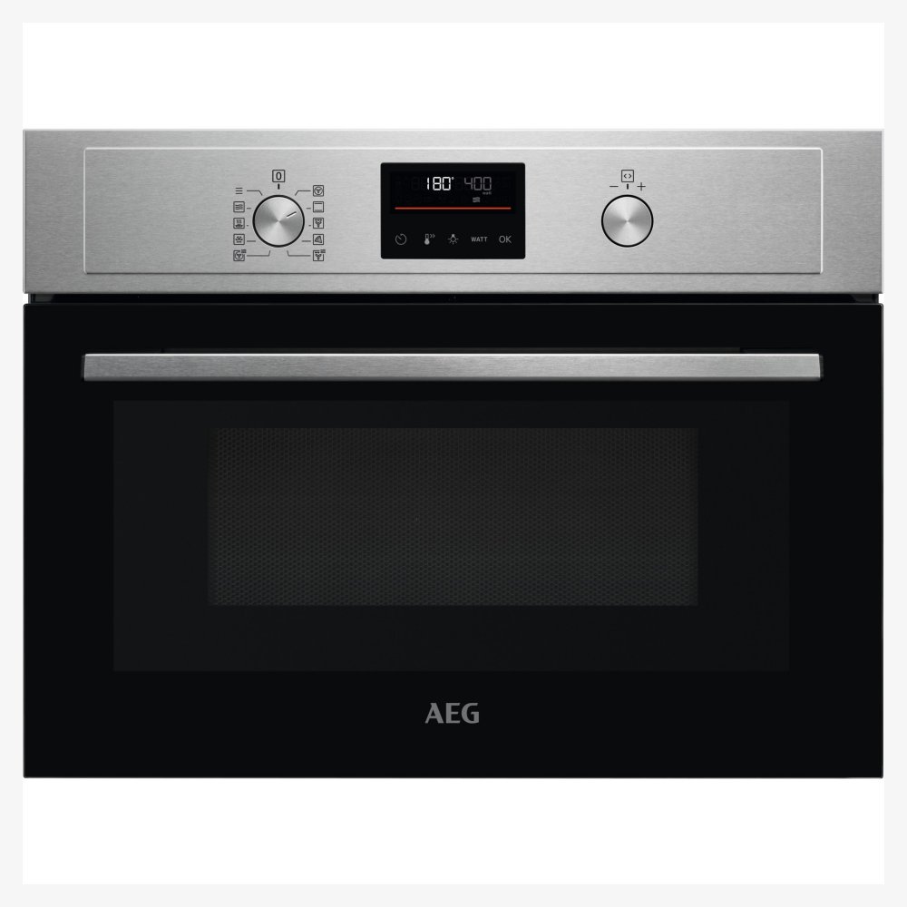 AEG KMX365060M Series 8000 60cm Built In Combi Microwave For Tall Housing - STAINLESS STEEL